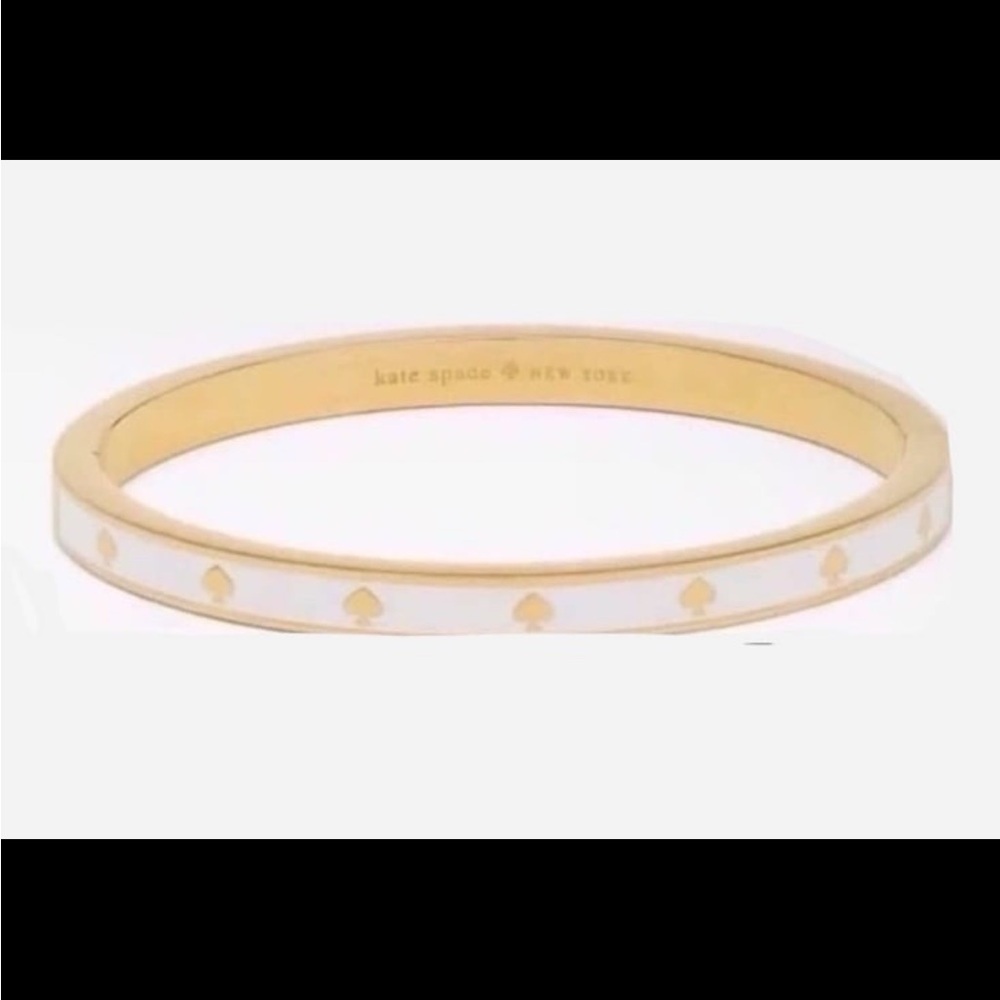 NEW KATE SPADE NEW YORK SPOT THE SPADE ENAMEL HINGED BANGLE